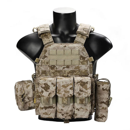 Emersongear For LBT6094 Style Plate Carrier W/3 Pouches Hunting Vest Protective Gear Body Guard Armor Hiking