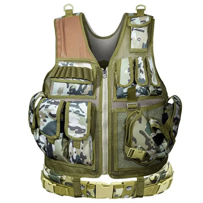Tactical MOLLE Vest Security Combat Body Armor Vests Training Jacket Accessories for Airsoft Hunting Outdoor CS Cosplay