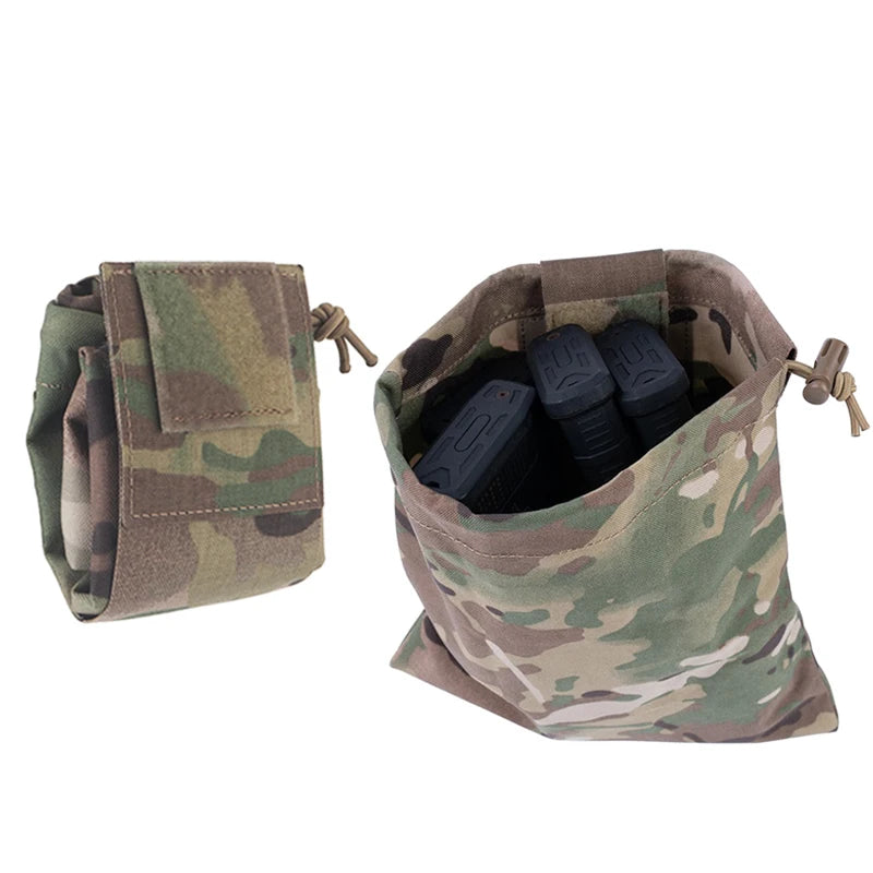 Tactical Foldable Magazine Dump Pouch Drop Pouch MOLLE Waist Tool Sundries Bag Hunting Accessories
