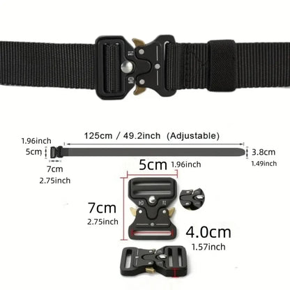2026 Men Belt Outdoor Hunting Outdoor Work Training Belt Woven Belt Canvas Multi Function Belt Denim Belt