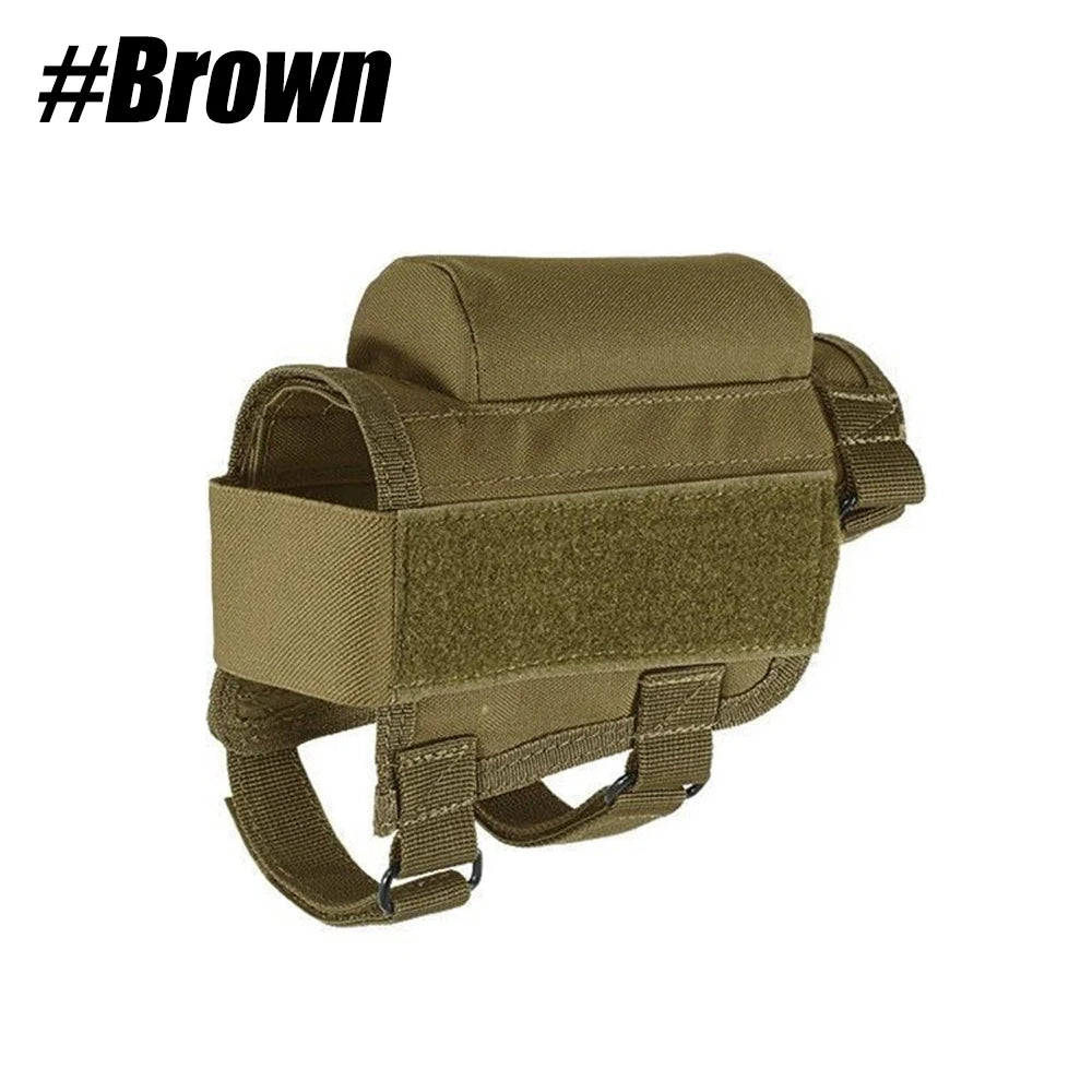 Rifle Buttstock Cheek Rest Riser Pad Shell Pouch Hunting Accessories Rifle Stock Bullet Ammo Cartridges Holder Carrier Bag