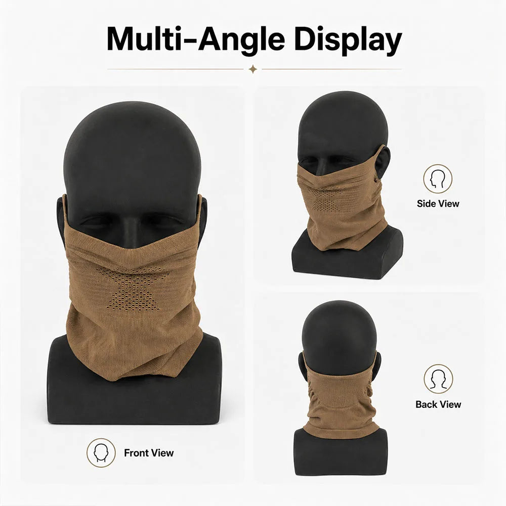 Tactical Protective Steel Mesh Face Mask  Breathable Knit Neck Gaiter for Wargame Cosplay Shooting Outdoor Combat Training Gear