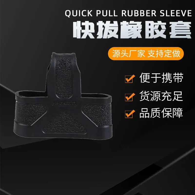 6pcs Rubber Glove Sleeve Cover for Most Glock Handgun M4 5.56 Mag Pouch Holder Protect Case Hunting Tactical Pistol Gun Holster
