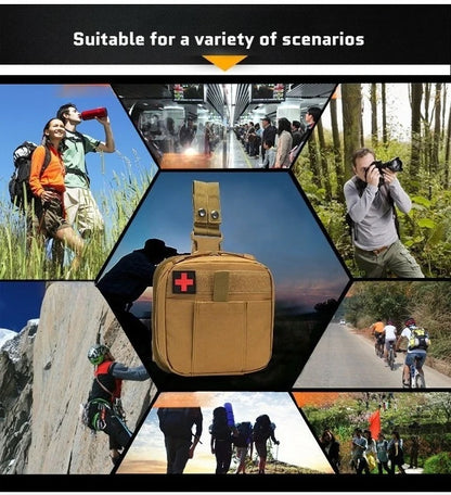 Tactical Leg Wrap Medical Kit, Multifunctional First Aid Kit Waist Pack, Outdoor Multifunctional MOLLE Accessory EDC Tool Pouch