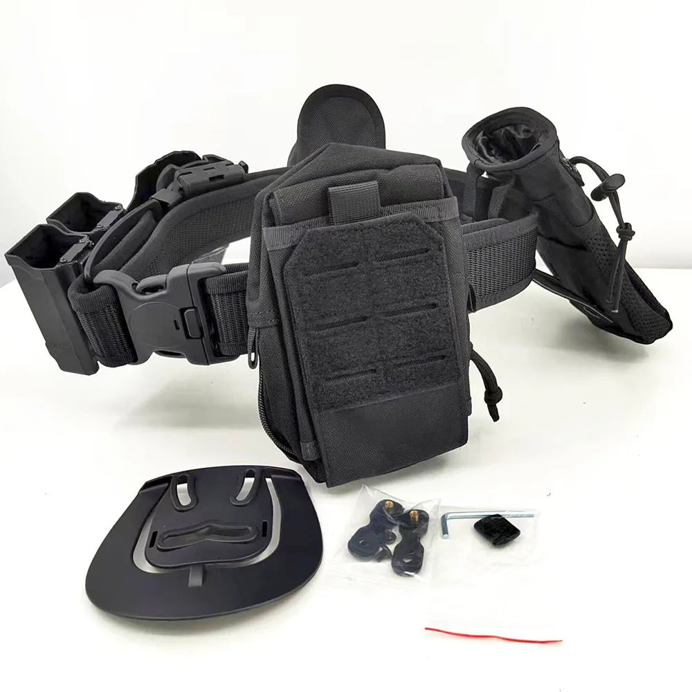Tactical Quick Release Waist Belt Set Holster Mag Magazine Accessories Bag Dump Drop Pouch for G17/18/19/22/34 IPSC Shooting