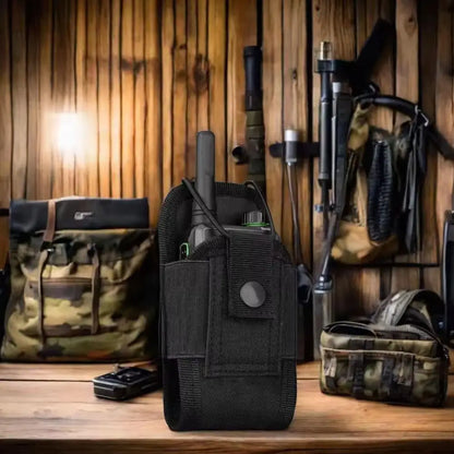 Tactical Radio Holder Molle Radio Pouch Case Heavy Duty Radios Holster Bag for Two Ways Walkie Talkies Baofeng Hunting Equipment
