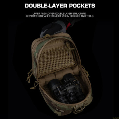 Tactical NVG Pouch for PVS-7/14/15/18/23/31/22/24/26,Airsoft Hunting MOLLE Padded Expandable Binocular Night Vision Carry Case