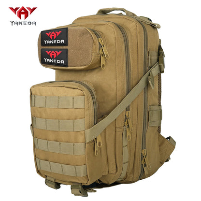 YAKEDA 30L multifunctional outdoor backpack with large capacity and multi compartment design, adjustable chest buckle