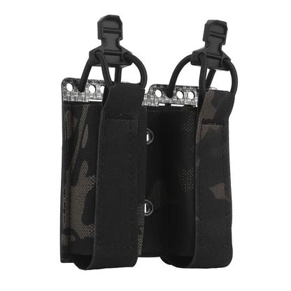 Pistol Dual Magazine Pouch 1911 9mm Mag Holder Elastic Bungee Cord Retention Airsoft Paintball Hunting Army Cartridge Pouch