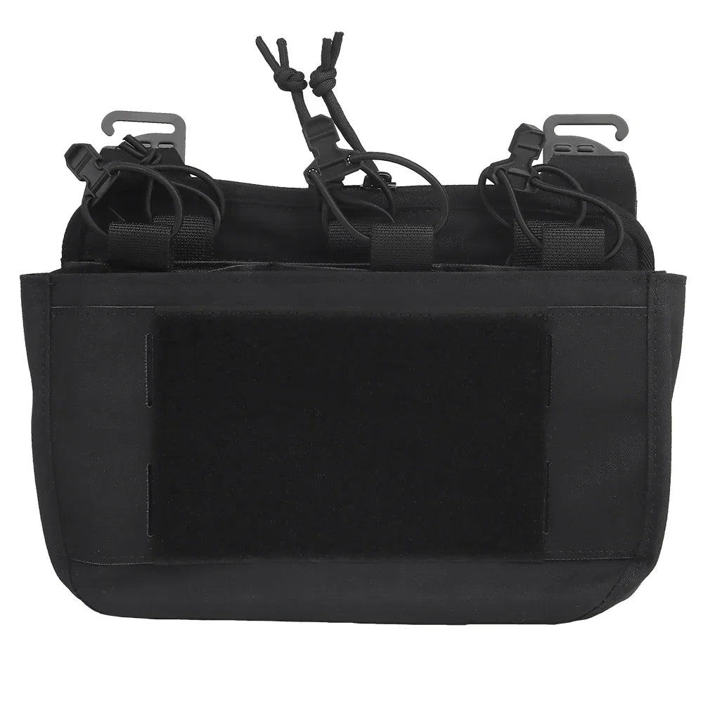 Tactical DOPE Front Flap G-hook Double Stack Abdominal Fanny Pack Triple Magazine Insert Pouch Kangaroo FCPC FCSK Carrier Vest