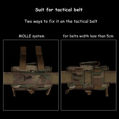 Outdoor Hunting Compact Trauma Pouch Ambidextrous Rapid Deployment  Tactical Medical First Aid Bag EDC Molle Pouch