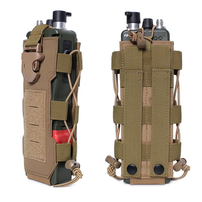 Outdoor Sports Molle Water Bottle Pouch Radio Canteen Cover Holster Waist Pack Hunting Hiking Travel Kettle Holder Bags