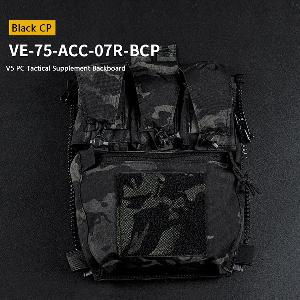 Assault Adapt Banger Back Panel Zip On Rear Pack Tactical Vest GP Pouch FCPC V5 Plate Carrier Accessories Bag  Multitools Pocket