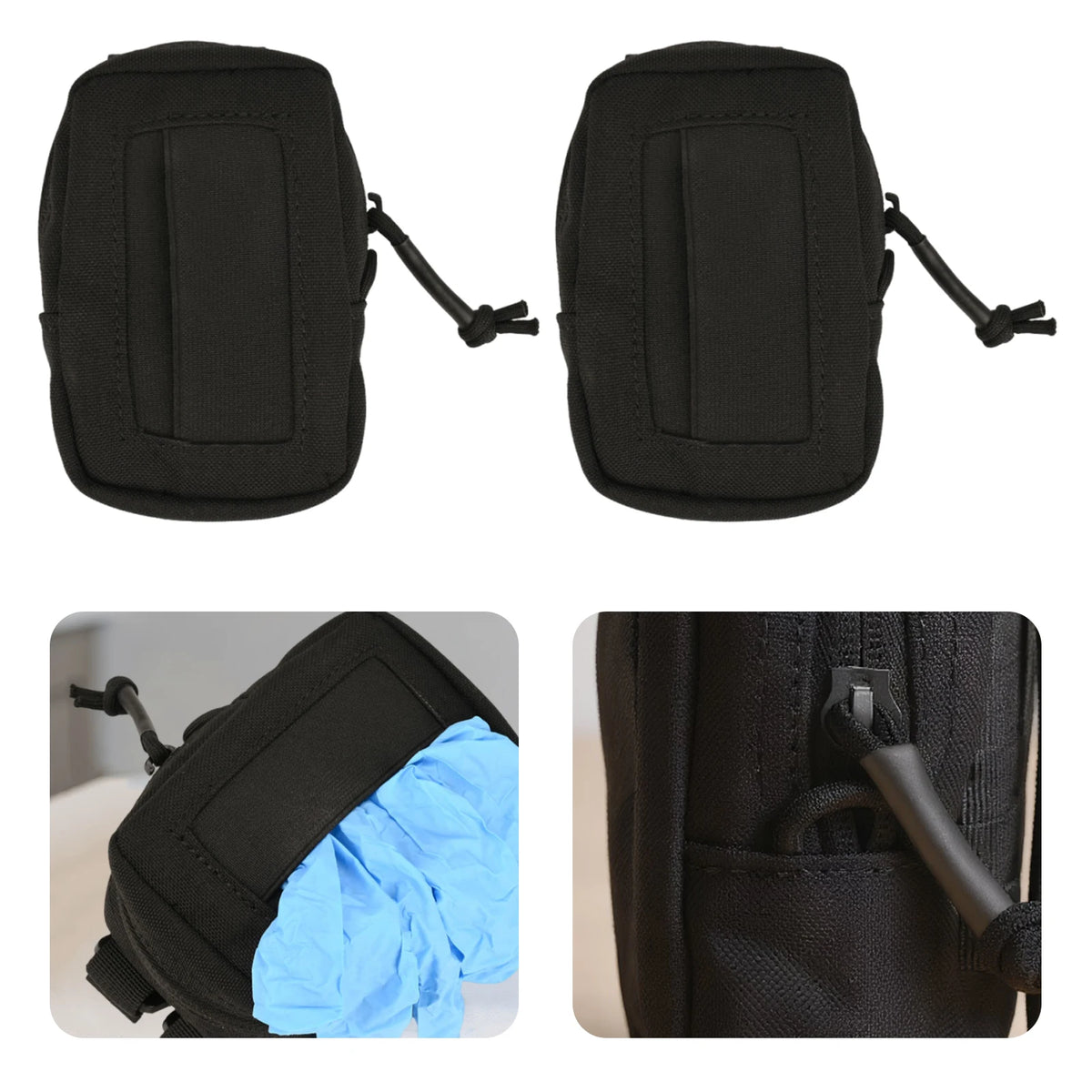 Tactical Disposable Glove Pouch Nylon Belt Sports Training Gloves Bag EMT Molle Accessory Pouch Outdoor Hunting Bag Accessories