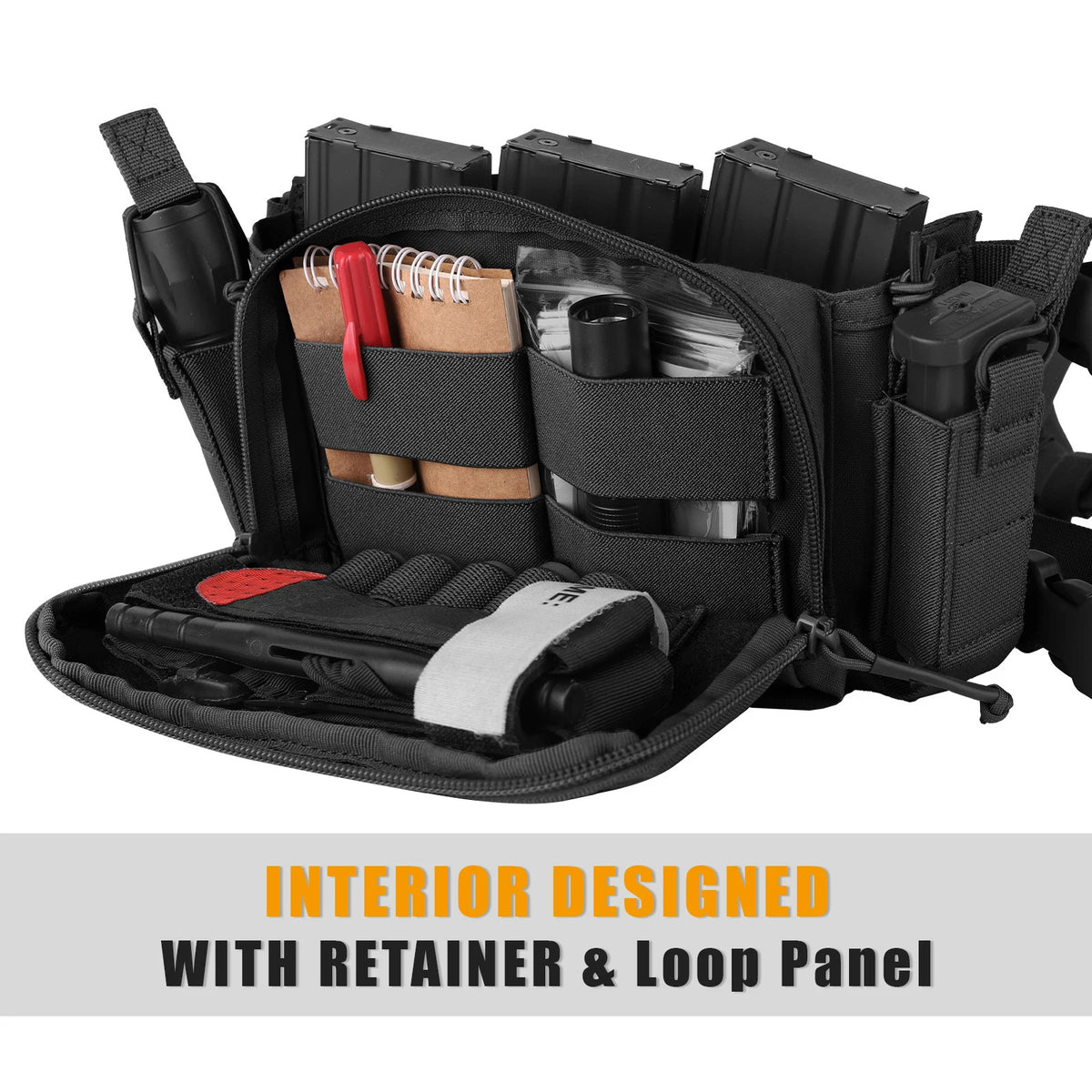 KRYDEX 500D Nylon Tactical D3 Flatpack Backpack Bag with D3CR Chest Rig Vest Magazine Pouch Hunting Outdoor Airsoft Gear