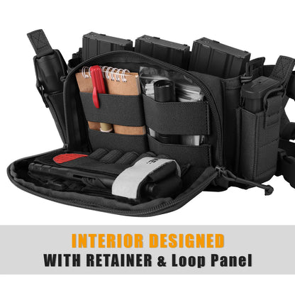 KRYDEX 500D Nylon Tactical D3 Flatpack Backpack Bag with D3CR Chest Rig Vest Magazine Pouch Hunting Outdoor Airsoft Gear