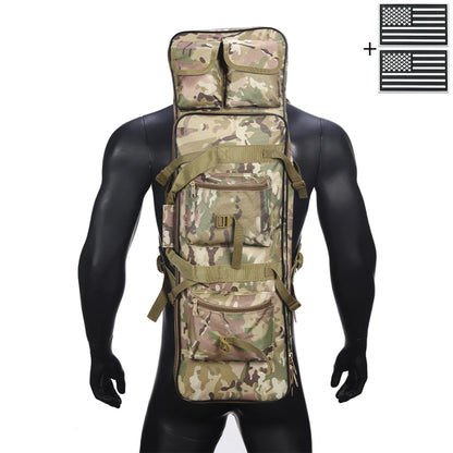 Outdoor hunting long equipment backpack multifunctional storage bag, adjustable shoulder straps, multiple storage pockets