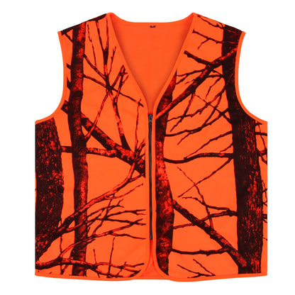 M-4XL Large Size Men Quick Dry Orange Hunting Vest Adult Outdoor Travel Hiking Camping Sleeveless Fishing Photography Waistcoat