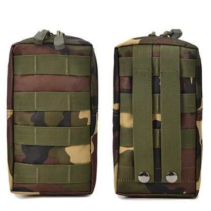 600D Oxford Outdoor Military Tactical Bag EDC Molle Tool Zipper Waist Accessories Durable Belt Comouflage Pouch Hunting Airsoft