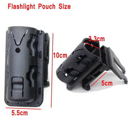 Tactical Spray Pouch Holder Flashlight Pouch Baton Holster 360 Degree Rotation Belt Clip Quick Release Self Defense Tool Holder