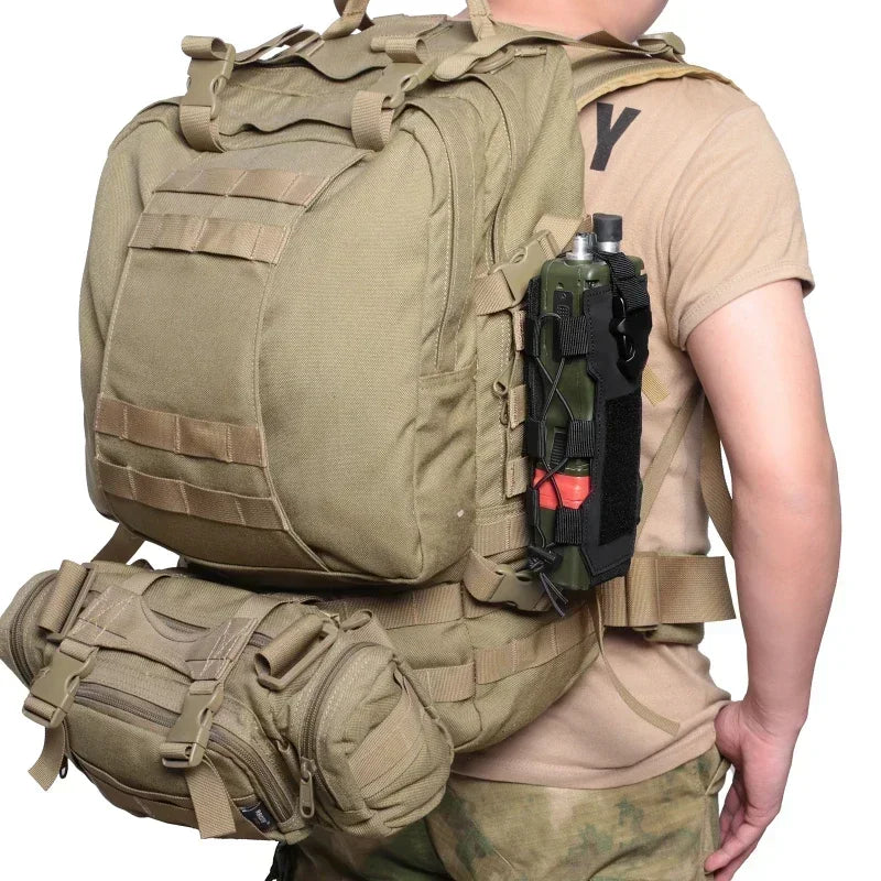 Molle Water Bottle Pouch Radio Holster Waist Pack Outdoor Sport Fishing Camping Hunting Hiking Travel Canteen Kettle Holder Bag