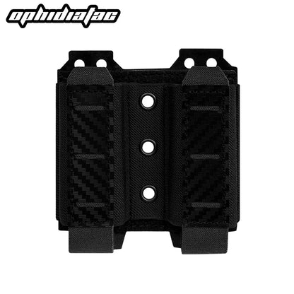 OPHIDIANTAC  Mag Pouch 9mm Double Mag Carrier Carbon Fiber MOLLE Pouch