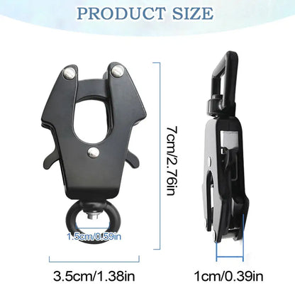 1PC Swivel Frog-Shaped Quick-Release Pet Lead Buckle – Outdoor Hiking Pet Accessories