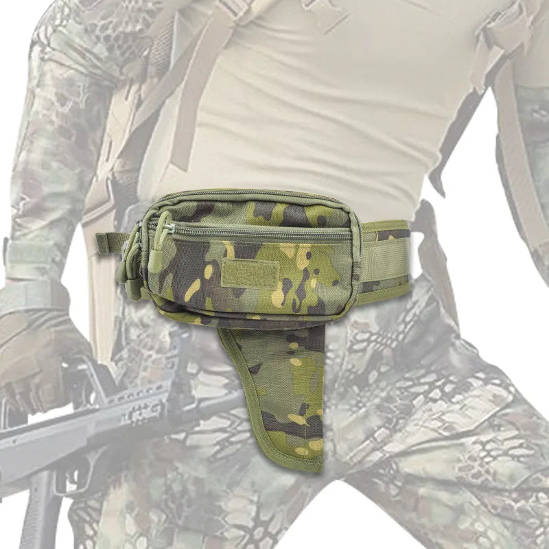 Tactical Waist Bag With Concealed Hand Gun Holsters for Glock 17 19 43 1911 Pistols, EDC Portable Utility Belt Pouch for Hunting