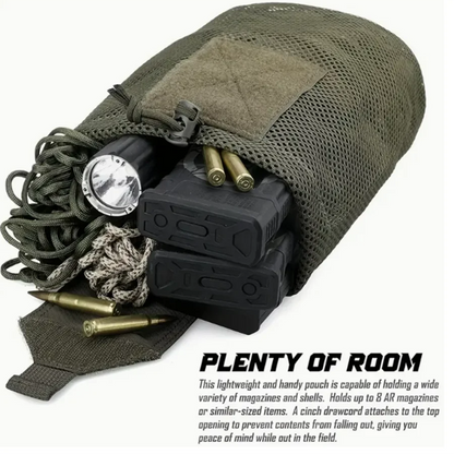 Nylon New Roll-Up  Mesh Dump Pouch Magazine Storage Mini Foldable Net Pocket EDC Tactical Outdoor Sport Camping Hunting