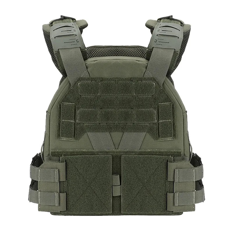 KZ Tactical Vest 500D Nylon Lightweight Breathable with Adjustable Straps & Multiple Pockets for Military Airsoft Paintball