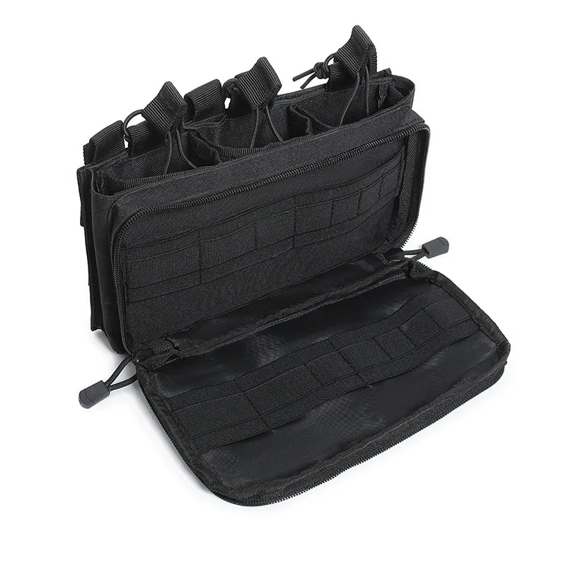 Triple Magazine Pouch Rifle 5.56/7.62 Mag Holster Ammo Holder Multi-use Molle Accessory Bag for Hunting & Airsoft Tactical Vest