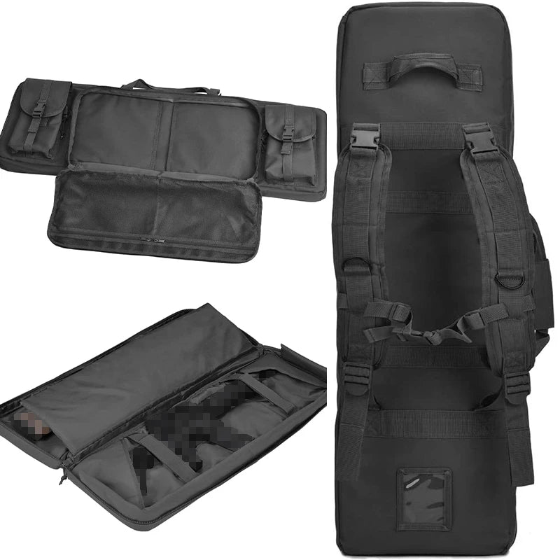 Tactical Rifl Bag Double Gun Case Waterproof Carbine Backpack Molle System Outdoor Hunting Reinforce Rucksack Transportation Bag