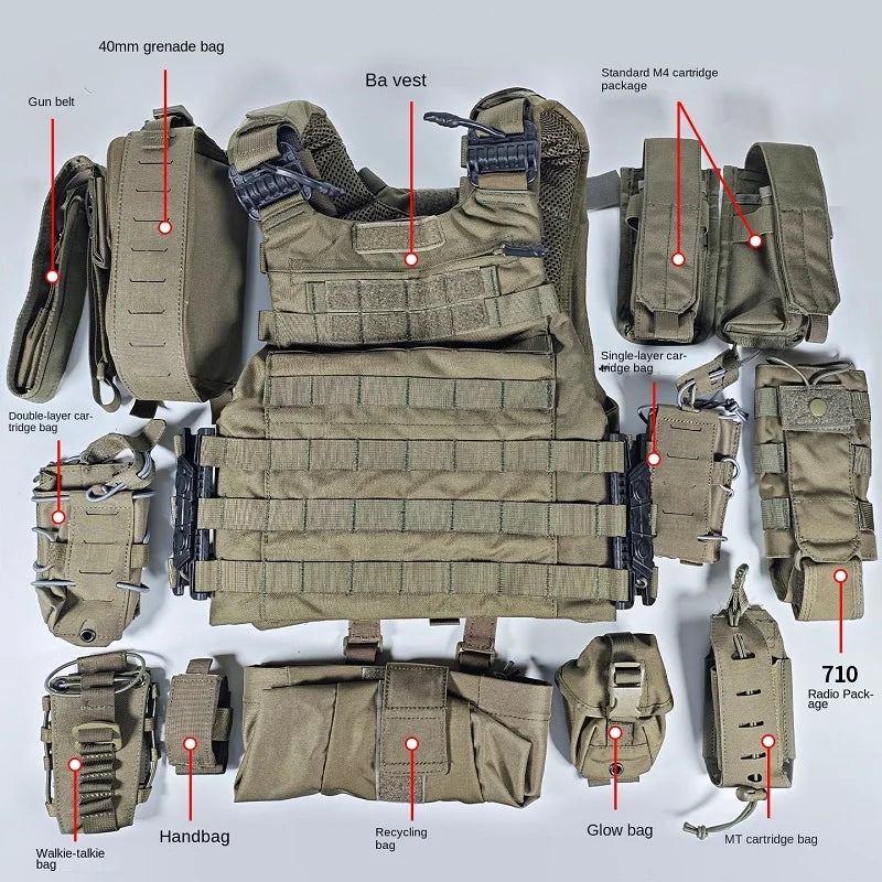 Y DONG1000/500D Anti Red Compact Quick Release Vest With Matching Accessories, One-stop Complete Set