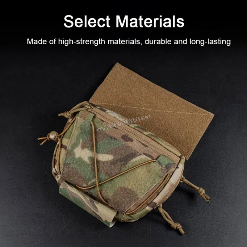 The Raid Pouch Tactical Plate Carrier Hanging Sub Abdominal Drop Bag Shoulder Pack Airsoft Hunting Belly IFAK Organizer Pocket