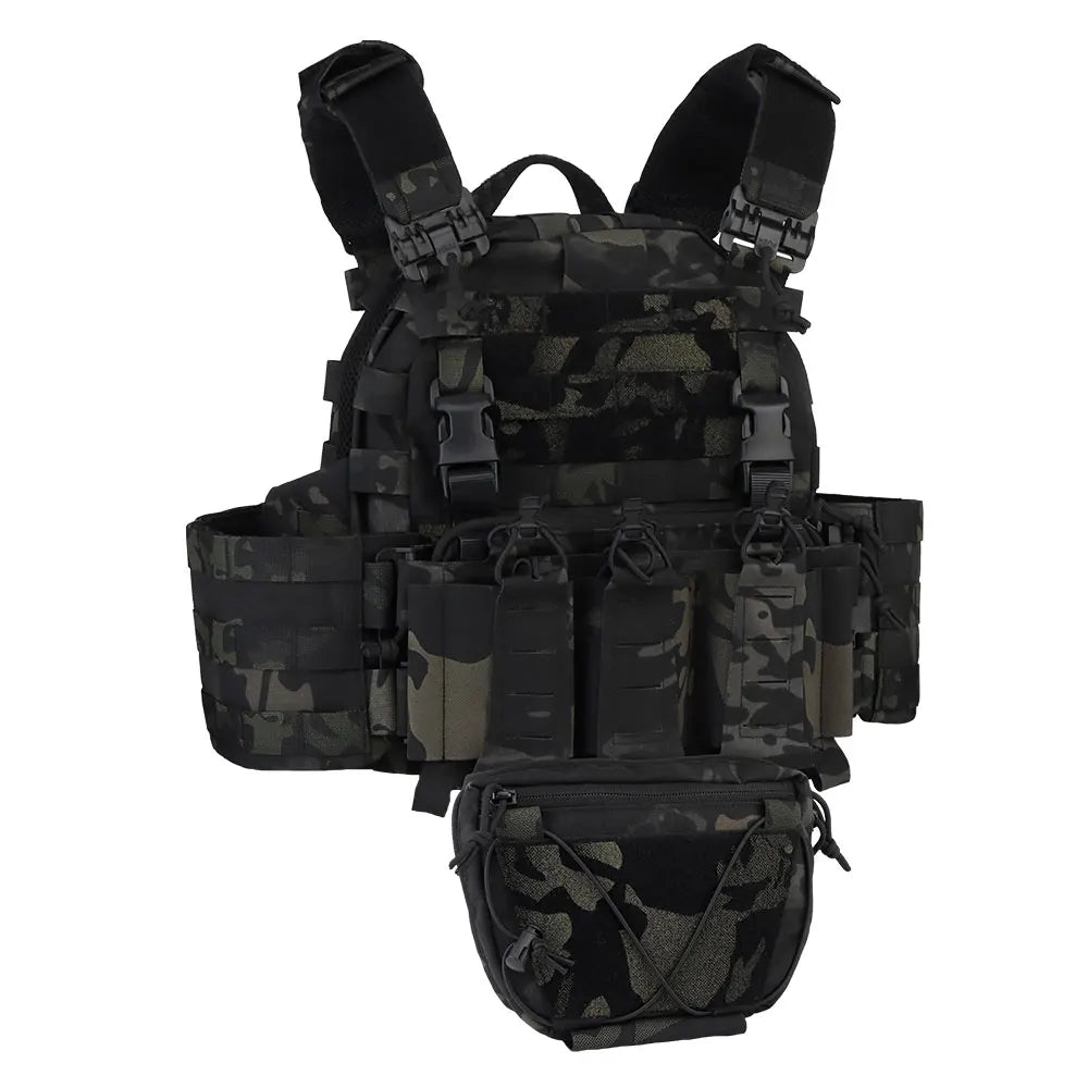 ARC Tactical Vest Plate Carrier with Quick Release Buckle 5.56  Magazine Pouch MOLLE Front Panel Militar Airsoft Hunting Vest