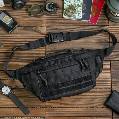 Tactical Crossbody Bag Outdoor Sport Cycling Large-capacity Waist Bag Waterproof Chest Pack Multi functional MOLLE Tool Bag