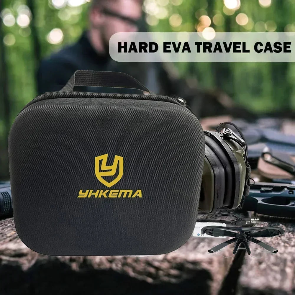 YHKEMA Hard Shell Shockproof Protective Storage Bag Carrying Case for Howard Leight Impact Sport/WK Electronic Shooting Earmuff