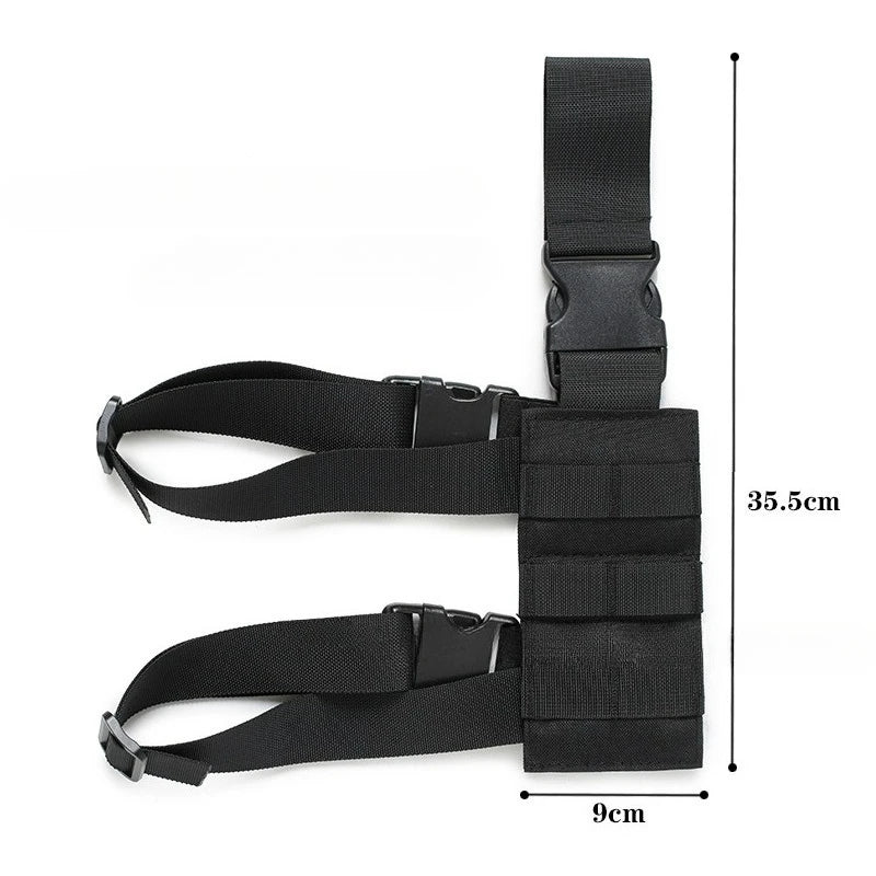 Multifunctional Adjustable Thigh Carry Modular Bag Molle Compatible Outdoor Sports Training Leg Mount Accessory Storage Pouch