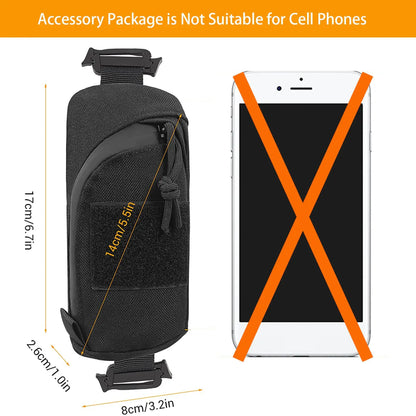Backpack Shoulder Strap Accessory Pouch, Tactical Molle Bag Multifunctional Military EDC Tool Pockets Small Compact Pouchs