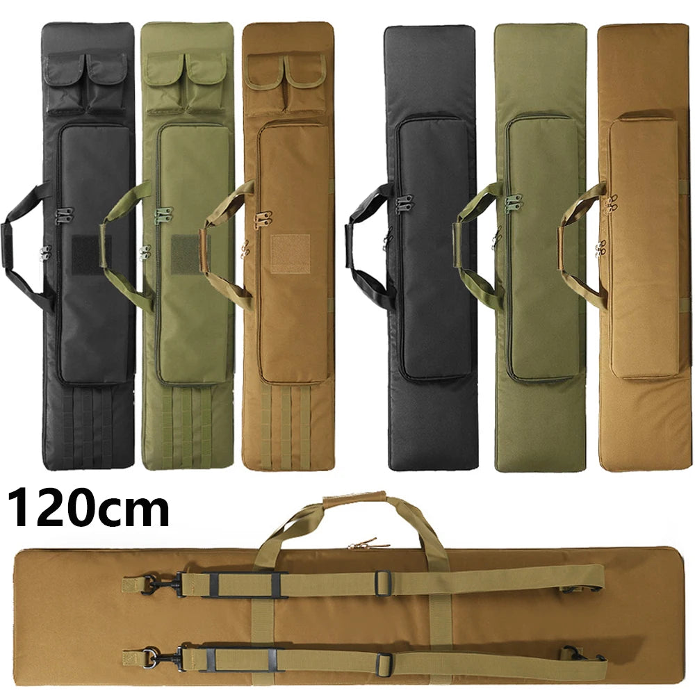 120cm Rifle Gun Case Soft Gun Bag Tactical Shotguns Storage Bag Rifle Carrier Pouch Hunting Gun Backpack for Shooting Range