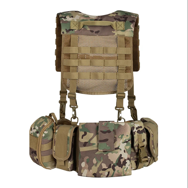 Yakeda Tactical Chest Rig Hunting Vest Harness Camo Outdoor Training Vest Molle Mag Pouches Men Tactical Chest Rig