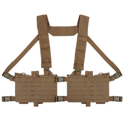 Alpha Tactical Chest Rig MOLLE System Modular Quick Release Vest fit  Airsoft Magazine Pouch Outdoor Hunting Waist Bag