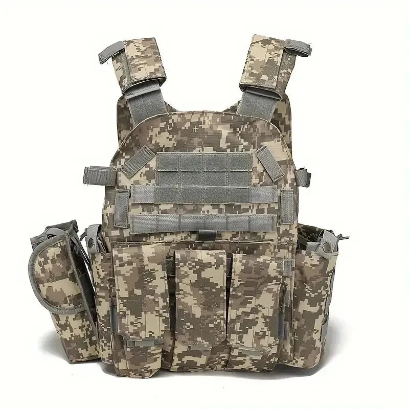 6094 Military Tactical Vest Molle Vest Body Armor Combat Army CS Gear Hunting Plate Carrier Airsoft Accessories Wargame Pouch