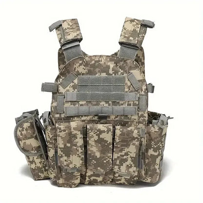 6094 Military Tactical Vest Molle Vest Body Armor Combat Army CS Gear Hunting Plate Carrier Airsoft Accessories Wargame Pouch