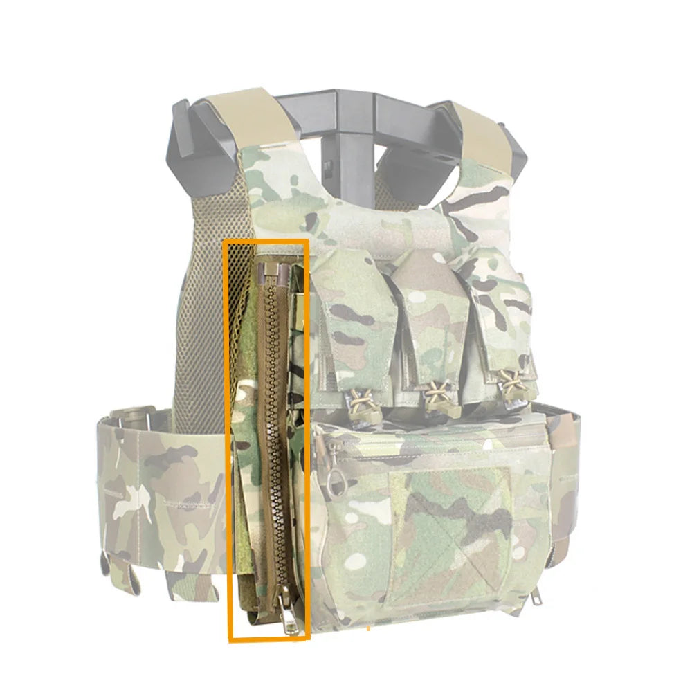 VULPO 1 Pair Tactical Vest Back Panel MOLLE Zipper Adapter Backpack Connection Zipper For FCSK 3.0 Vest Rear Plate