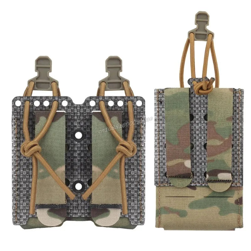 Tactical Magazine Pouch 9mm Double Ferro Style Mag Pouches Single 556 Pistol AR M4 Rifle Mag Bag MOLLE Battle Belt Accessories