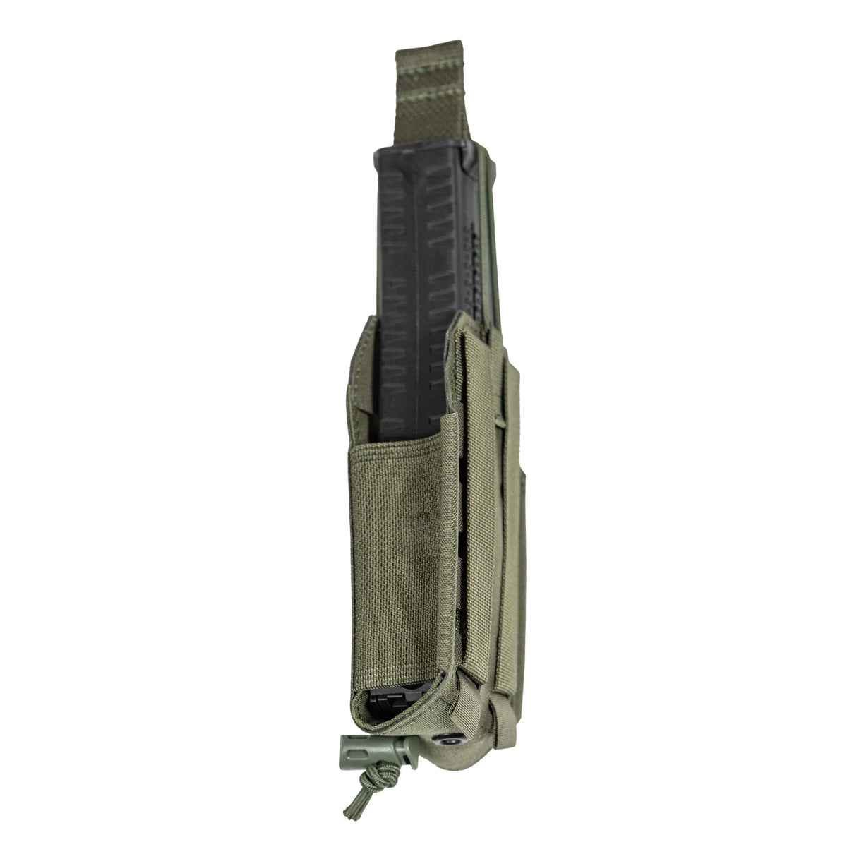 Tactical Single Magazine Pouch Laser Cut MOLLE Open Top Adjustable Elastic Mag Holder for Outdoor Sports Training
