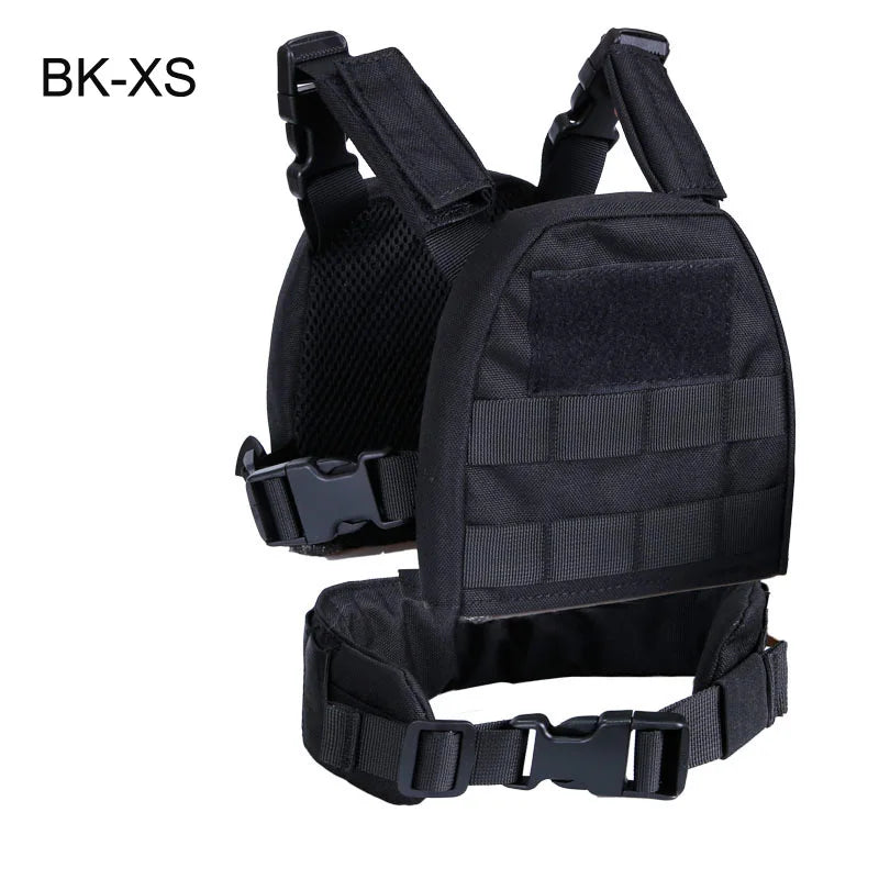 Tactical Kids Vest Military Airsoft Hunting Vest for Children Camouflage Combat Gear Vests Molle Plate Carrier