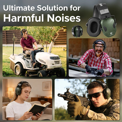 YHKEMA Shooting Ear Protection Safety Earmuffs Outdoor Hunting Noise Reduction Passive Hearing Protector for Huning