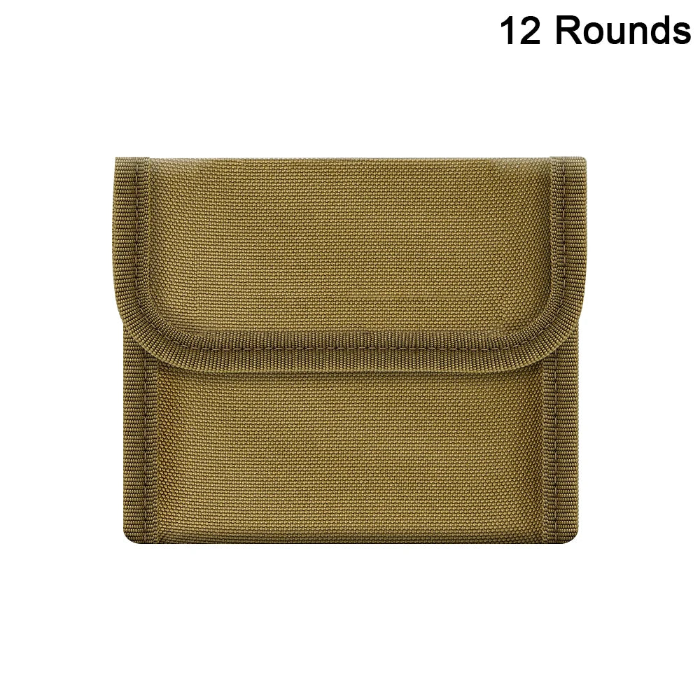 12/14 Rounds Tactical Rifle Ammo Pouch Buttstock Shell Holder Cartridge Carrier Utility Bullet Bandolier Carrier for .223/.30Cal